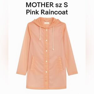 MOTHER Pink Hooded Raincoat Sz S fits to sz Medium HARD TO FIND